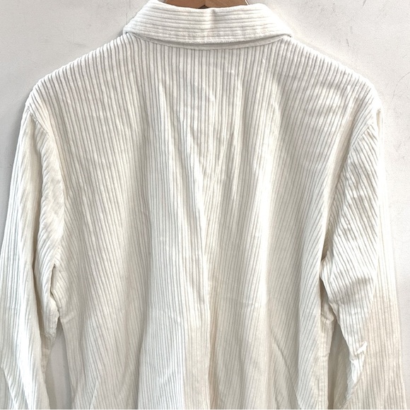 croft & barrow button down front Longsleeve cream corduroy Shirt/Jacket, XL, NEW - Picture 8 of 11